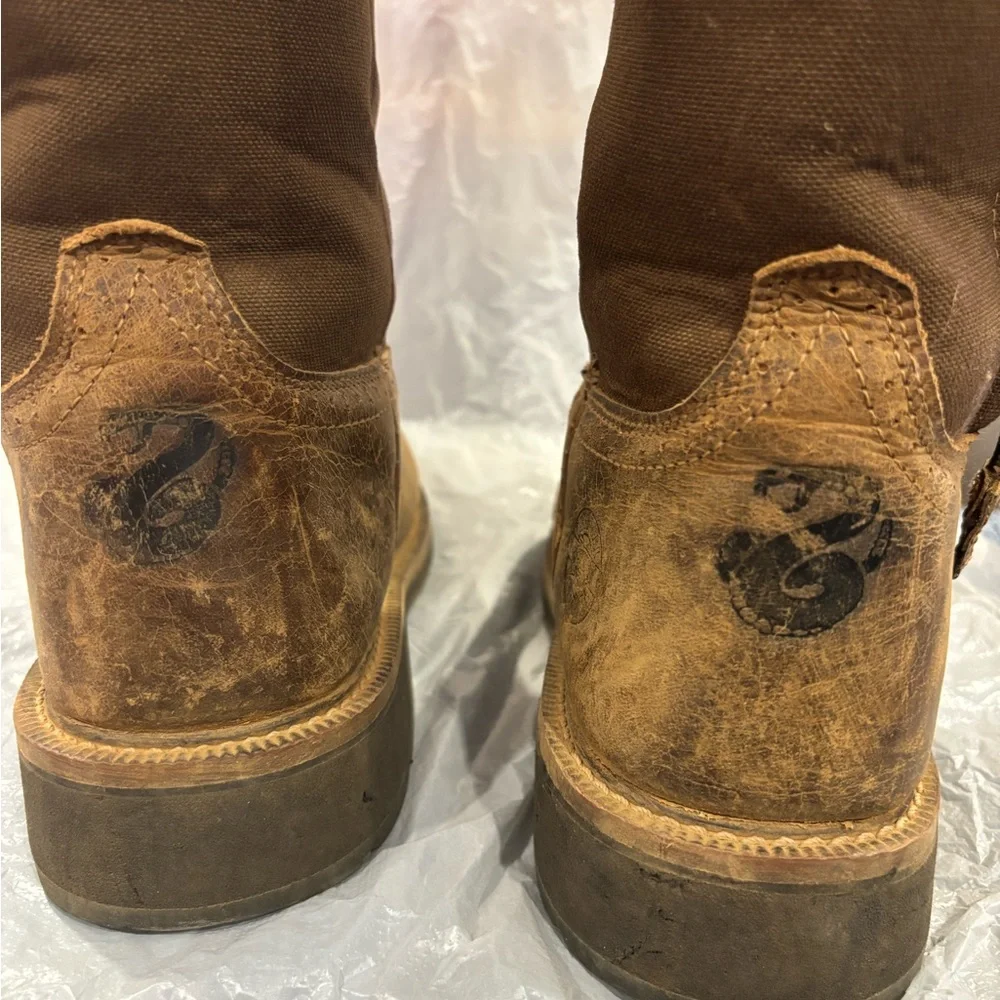 Brown Leather Justin’s Snake resistant Men's Boots - Picture 9 of 12